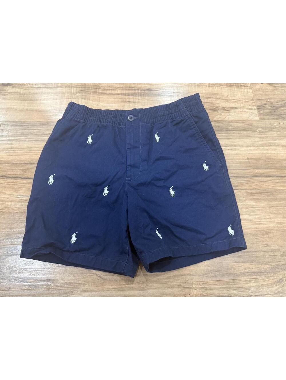 Polo Ralph Lauren Boys Size 16 Navy Embroidered Pony Swim Trunks Shorts